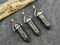 40mm Platinum Tone Natural Pyrite Double Terminated Bullet Pendant